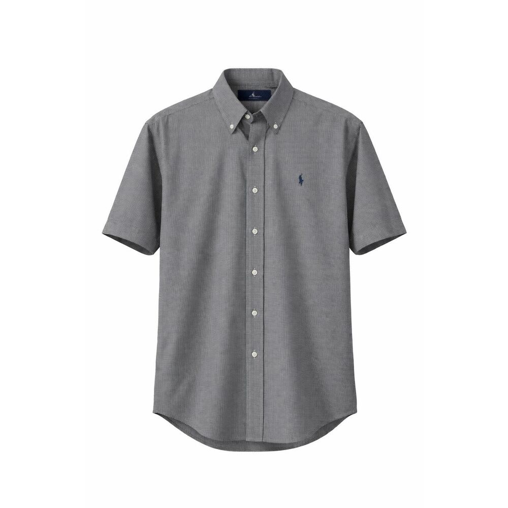 Polo Ralph Lauren Men’s Medium Gray Gingham Short Sleeve Button Down Shirt